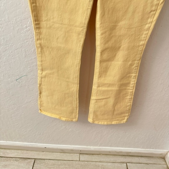 Paige Butter Yellow Claudine Ankle Flare Denim Jeans Size 30 - Picture 7 of 12
